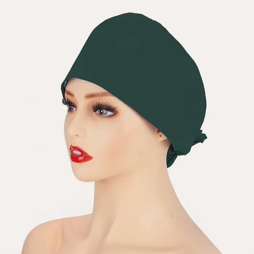 縮圖：Premium Cotton Scrub Cap – Adjustable Tieback Uniform Hat for Men & Women