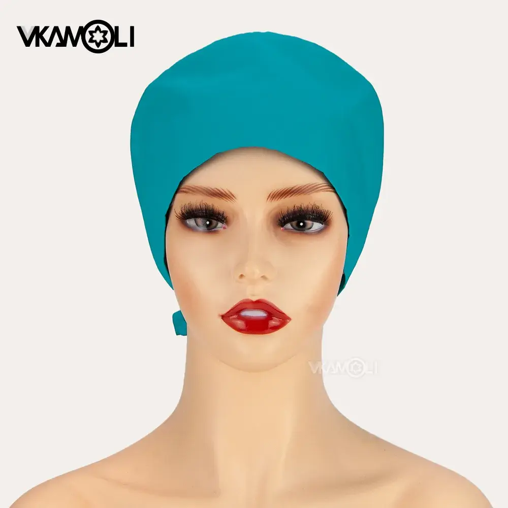 Premium Cotton Scrub Cap – Adjustable Tieback Uniform Hat for Men & Women
