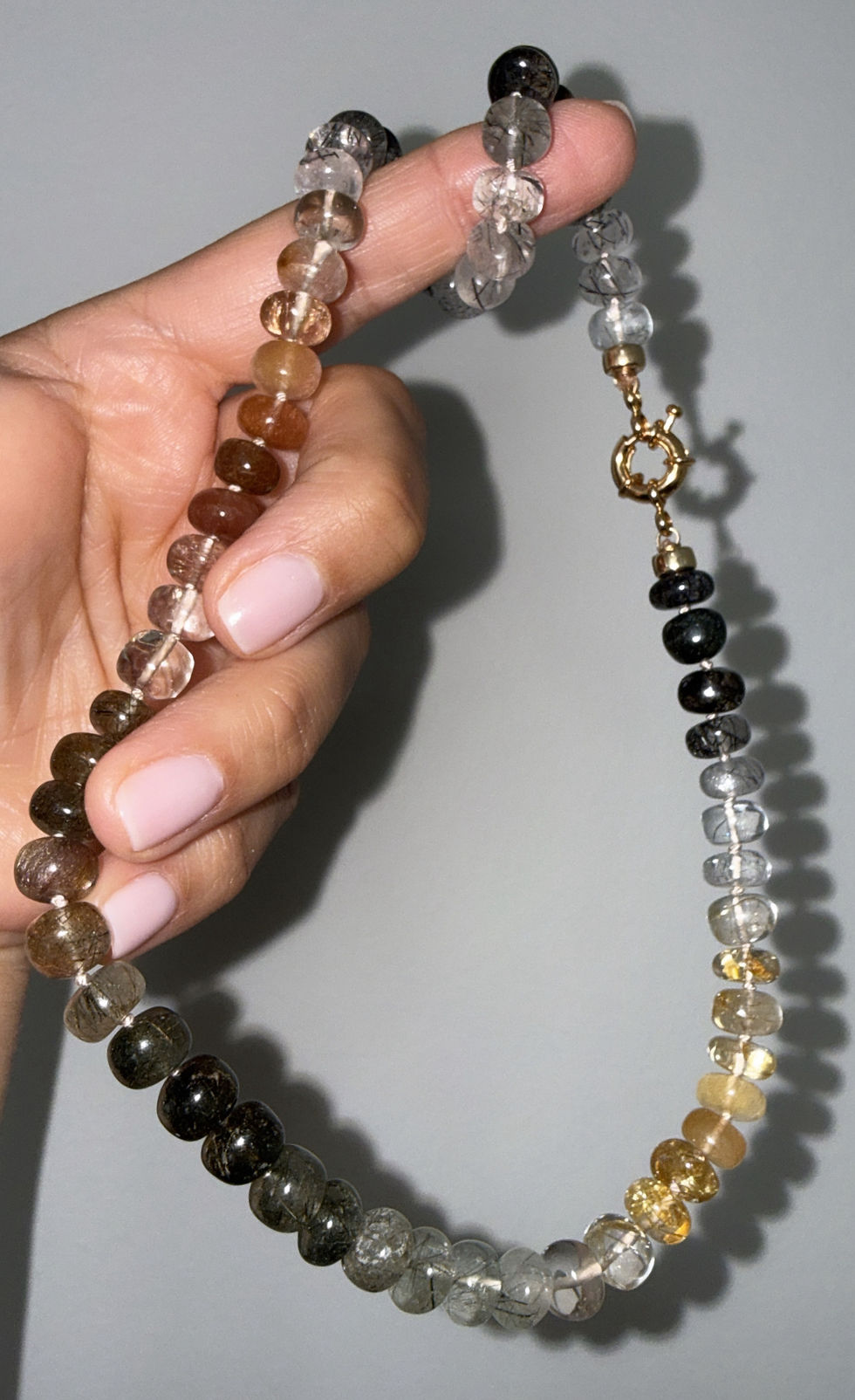 Thumbnail: Multi Color Rutile Gemstone Necklace