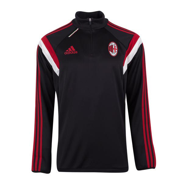 AC Milan Half Zipper Training Top Black 14-15.jpg