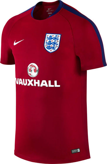England Training Kit Red 2016