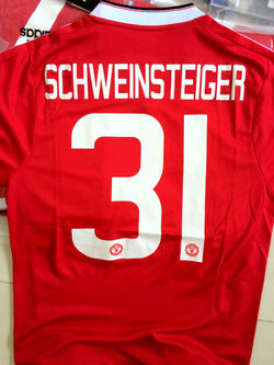 Manchester United Home UCL Print 15-16 SCHWEINSTEIGER