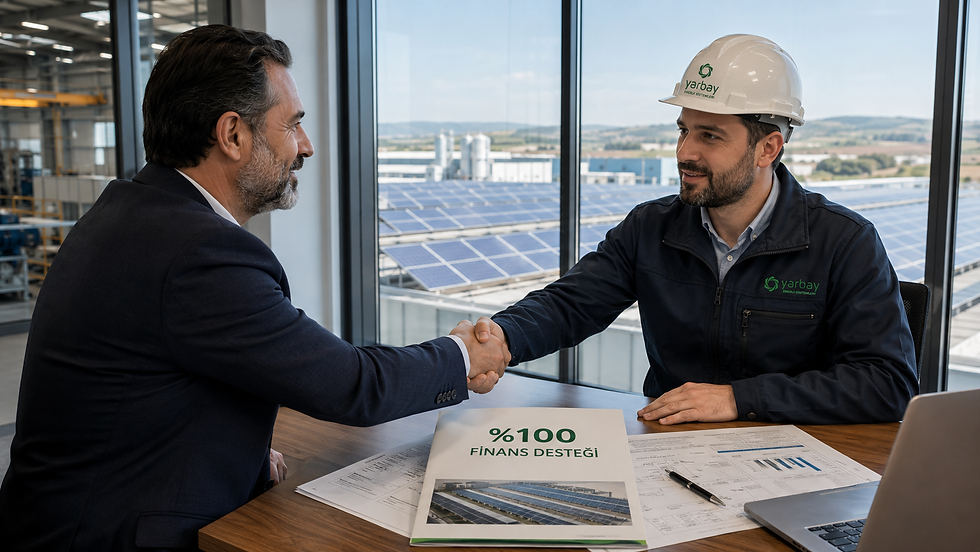Yarbay Enerji %100 finans desteği, Yap-İşlet-Devret modeli ile güneş enerji santrali kurulumu ve EPC hizmetleri.