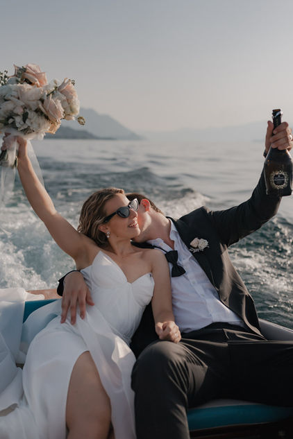 Hochzeit auf dem Boot auf dem Lago Maggiore