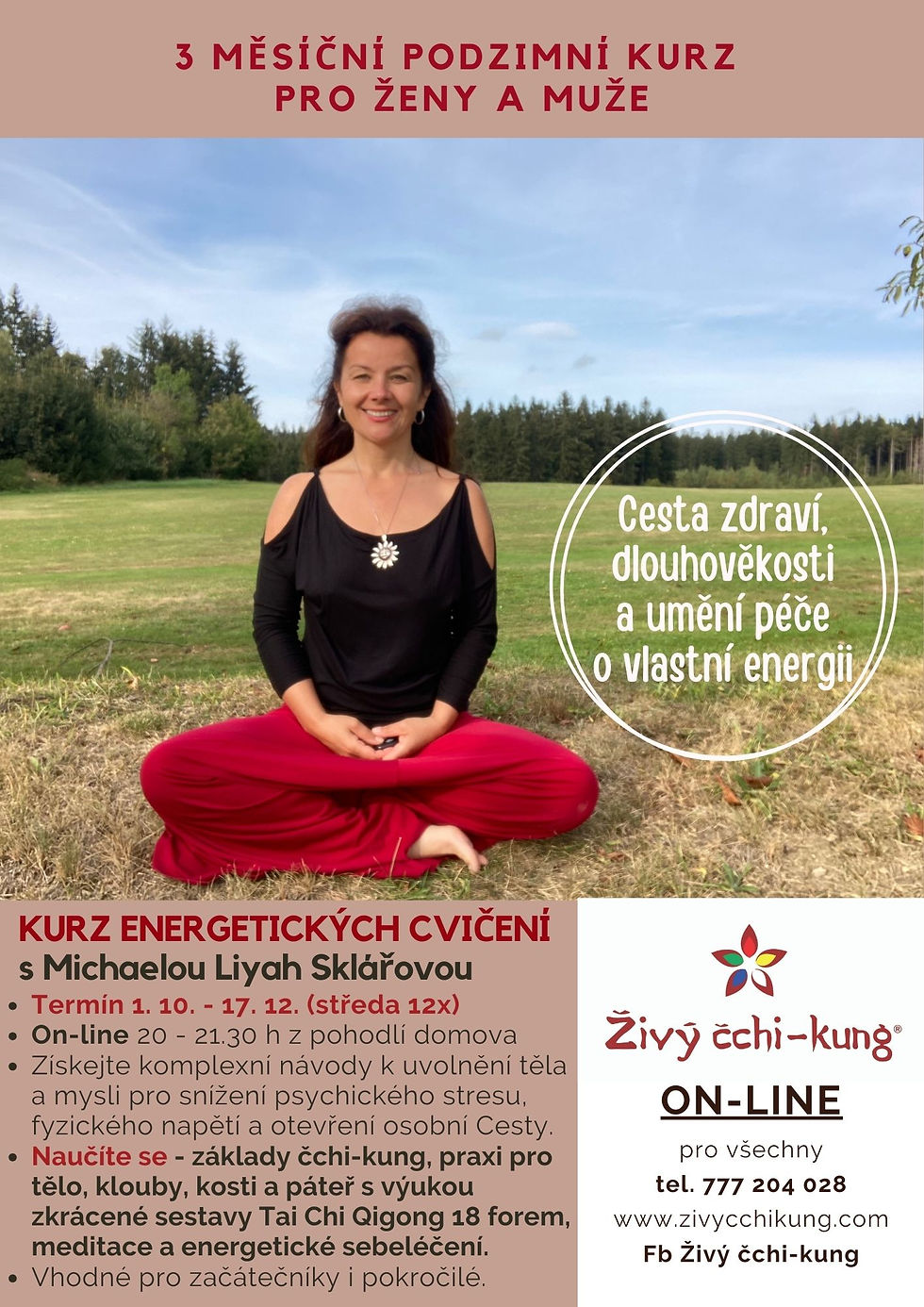 ENERGETICKÁ CVIČENÍ pro tělo a duši - 3měsíční kurz on-line + 1 LEKCE ZDARMA