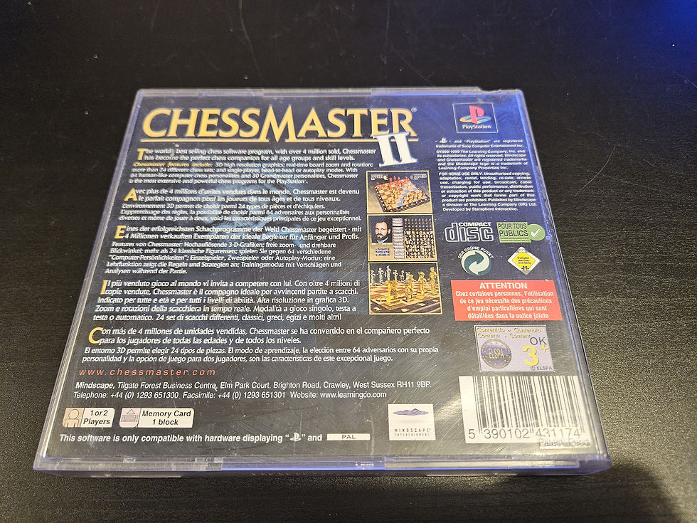 Thumbnail: Chessmaster II PlayStation 1 One PS1