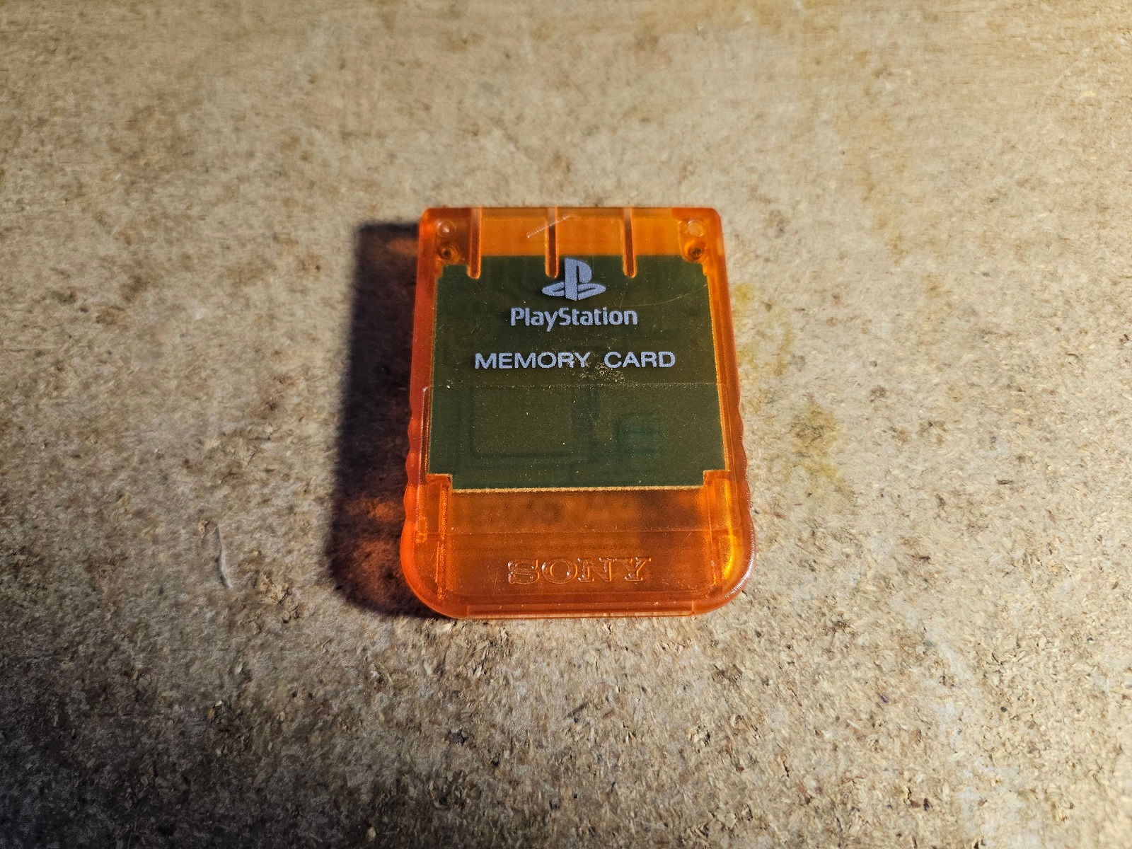 Official orange PlayStation Memory Card 1Mb