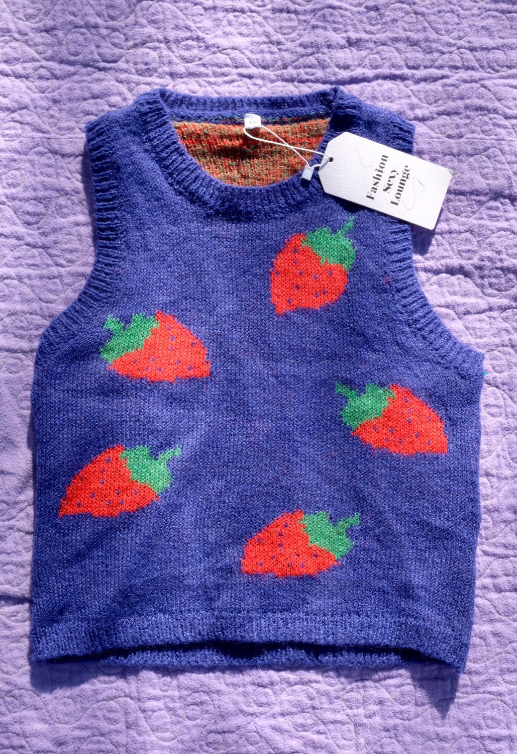Kids Strawberry Sweater Vest NWT