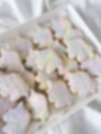 Unicorn cookies in rainbow marble