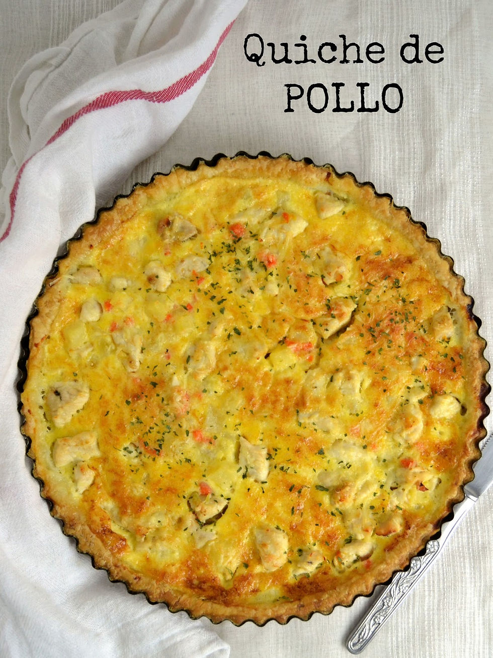 Quiche de pollo y pavo