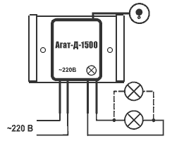 Миниатюра: Диммер дистанционный «Агат-Д-1500»