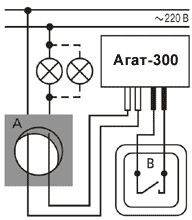 Миниатюра: Диммер (светорегулятор) кнопочный «Агат-К-300»
