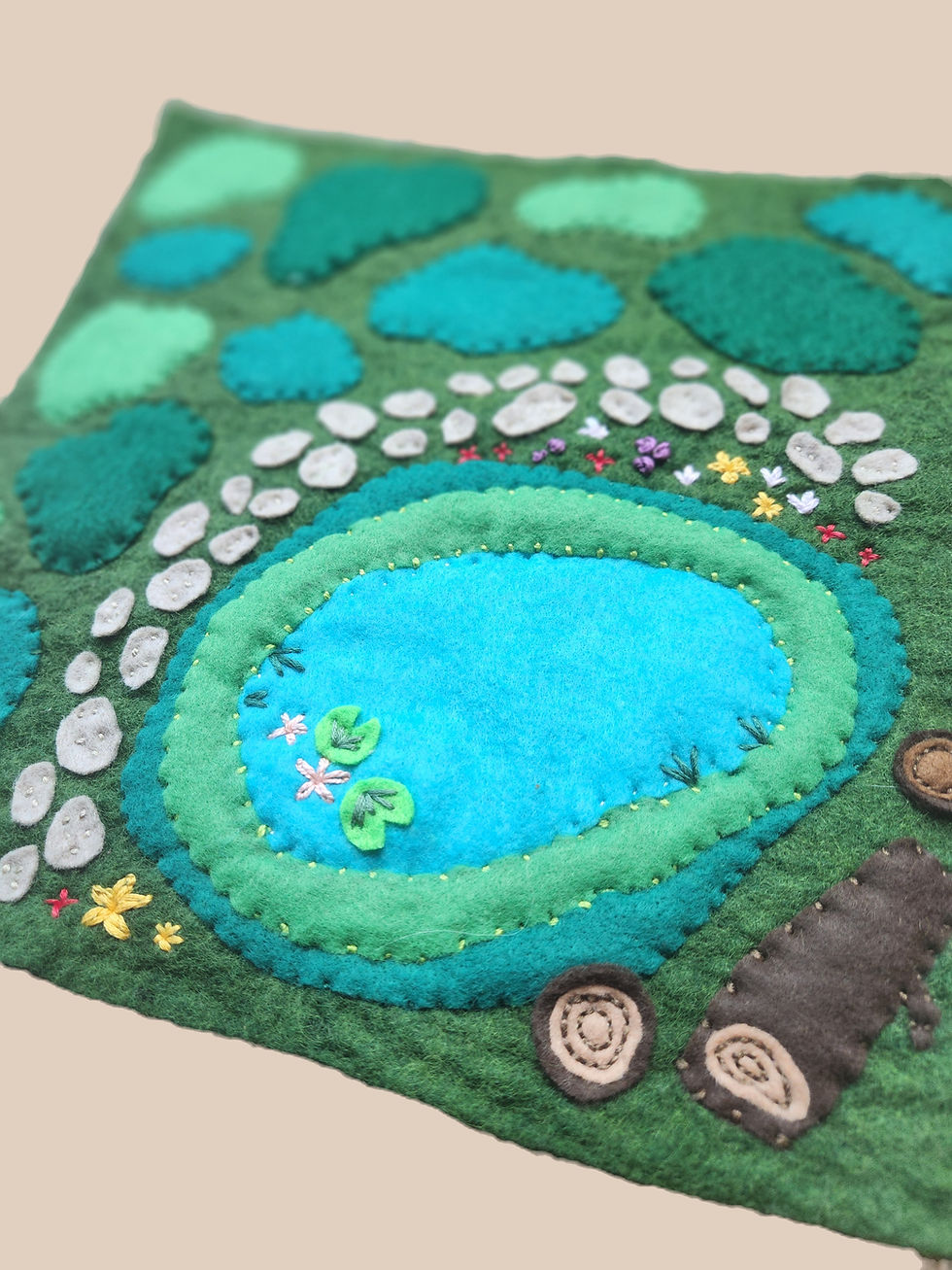 Lakewood Lane | handmade forest pond playmat