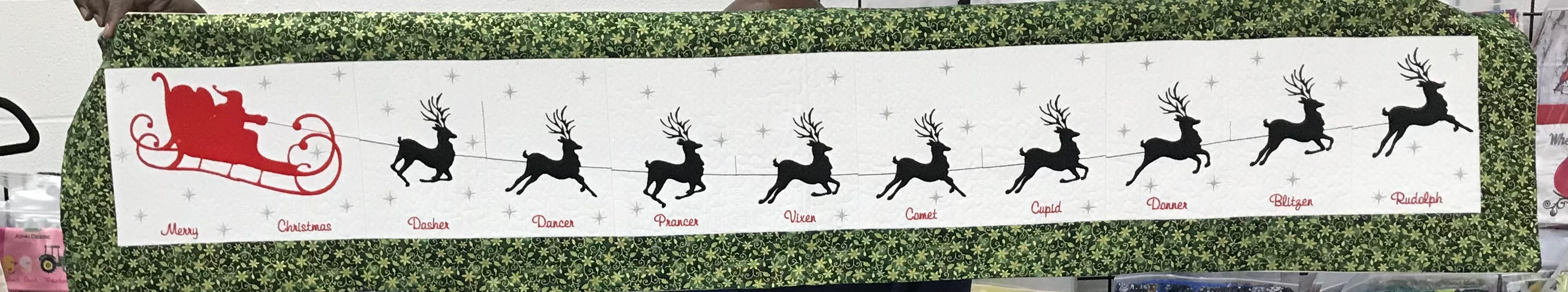 Santa sleigh ride Table runner