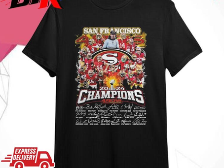 Official Official San Francisco 49ers 2024 Champions Fan Proud Signatures Shirt