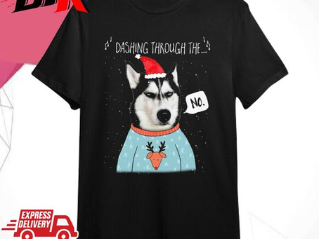 Official Santa Siberian Husky Dashing Through The Shirt