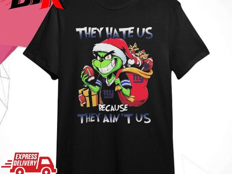 Original Santa Claus Grinch Christmas They Hate Us Because They Ain’t Us New York Giants Shirt