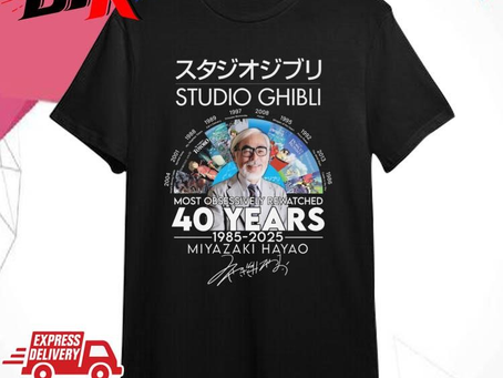 Official Studio Ghibli Most Obsessively Rewatched 40 Years 1985-2025 Signature Shirt