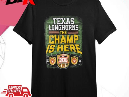 Official Texas Longhorns 2023 Big 12 Football Conference Champions Wwe The Champ Is Here Gridiron Sh