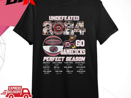 Official Official South Carolina Gamecocks Undefeated 2024 Go Gamecocks Perfect Season Signatures Shirt