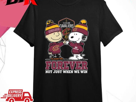 Official Official Snoopy And Charlie Brown Cleveland Cavaliers Forever Not Just When We Win Shirt