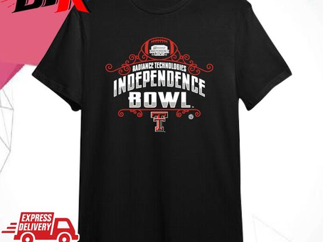 Official Texas Ted Red Raiders Football 2023 Radiance Technologies Indepedence Bowl Shirt