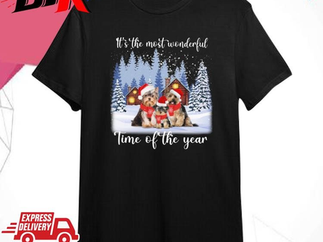 Official Santa Yorkshire Terrier It’s The Most Wonderful Time Of The Year Christmas Tree Shirt