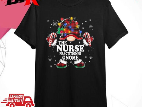 Official The Nurse Practitioner Gnome Lights Christmas Shirt
