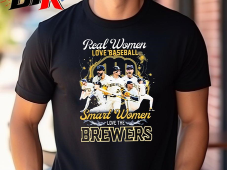 Milwaukee Brewers Real Women Love Baseball Smart Women Love Brewers 2024 Shirt