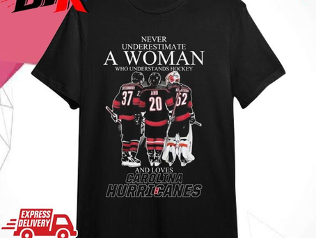 Official Never Underestimate A Woman Who Understands Hockey 37 Svechnikov, 20 Aho, 52 Kochetkov And Love Carolina Hurricanes Shirt
