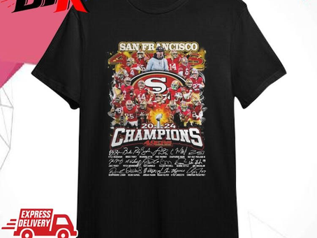 Official Official San Francisco 49ers 2024 Champions Fan Proud Signatures Shirt