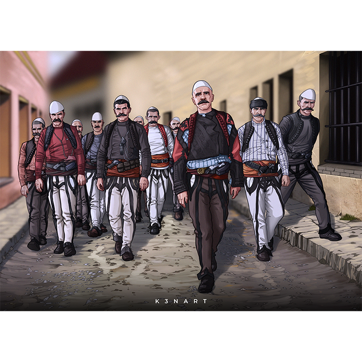 Isa Boletini with Comrades