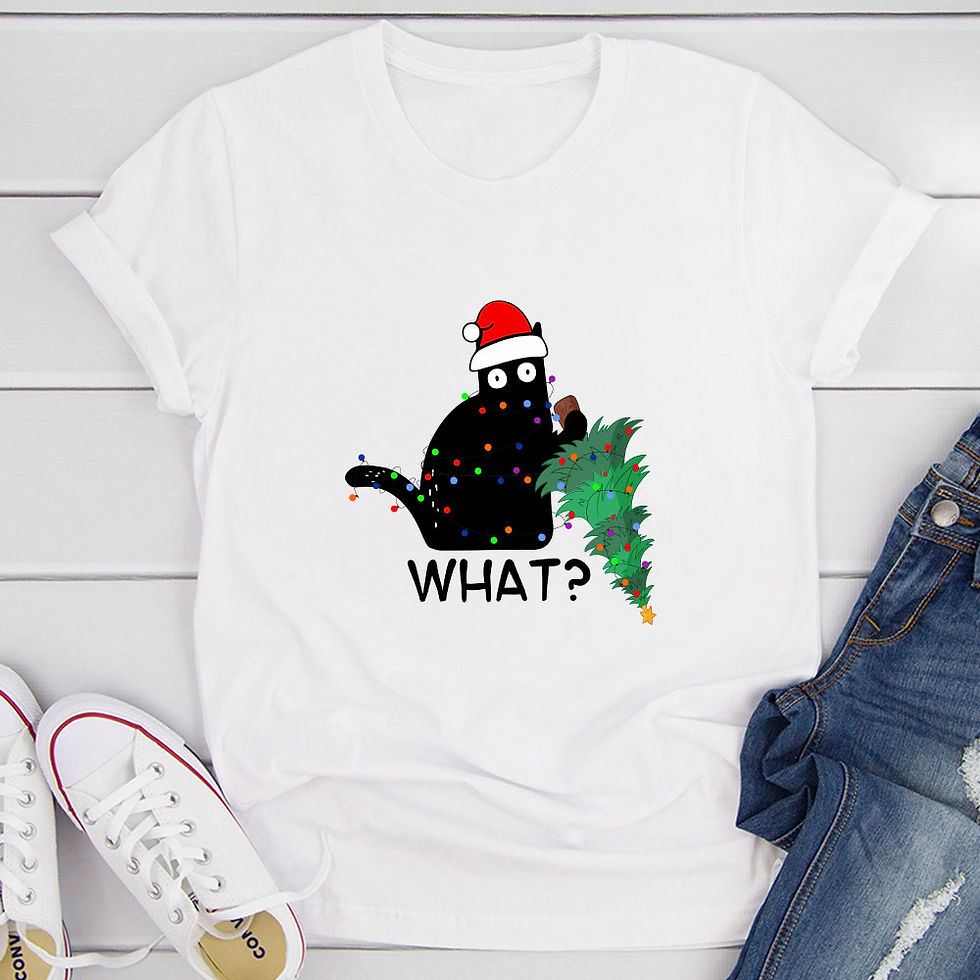 Thumbnail: What Cat Christmas Tree T-Shirt