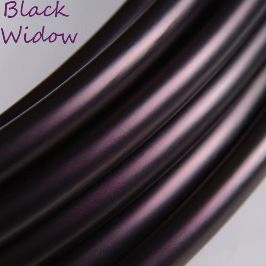 Thumbnail: Black Widow Polypro 5/8" hula hoop