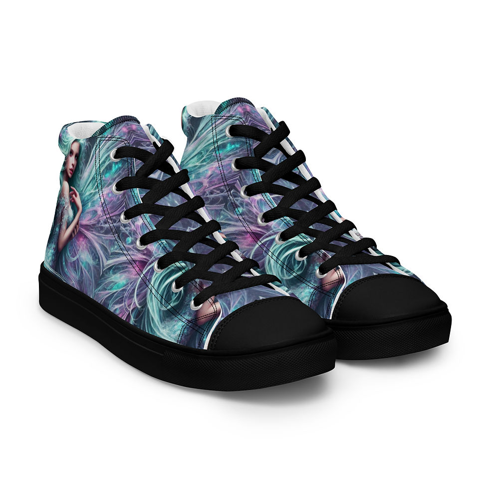 Thumbnail: Women’s Aqua Fairy high top canvas shoes