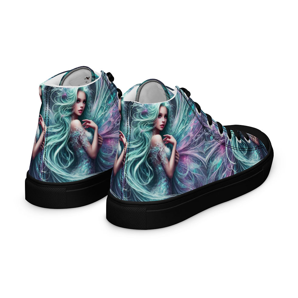 Thumbnail: Women’s Aqua Fairy high top canvas shoes