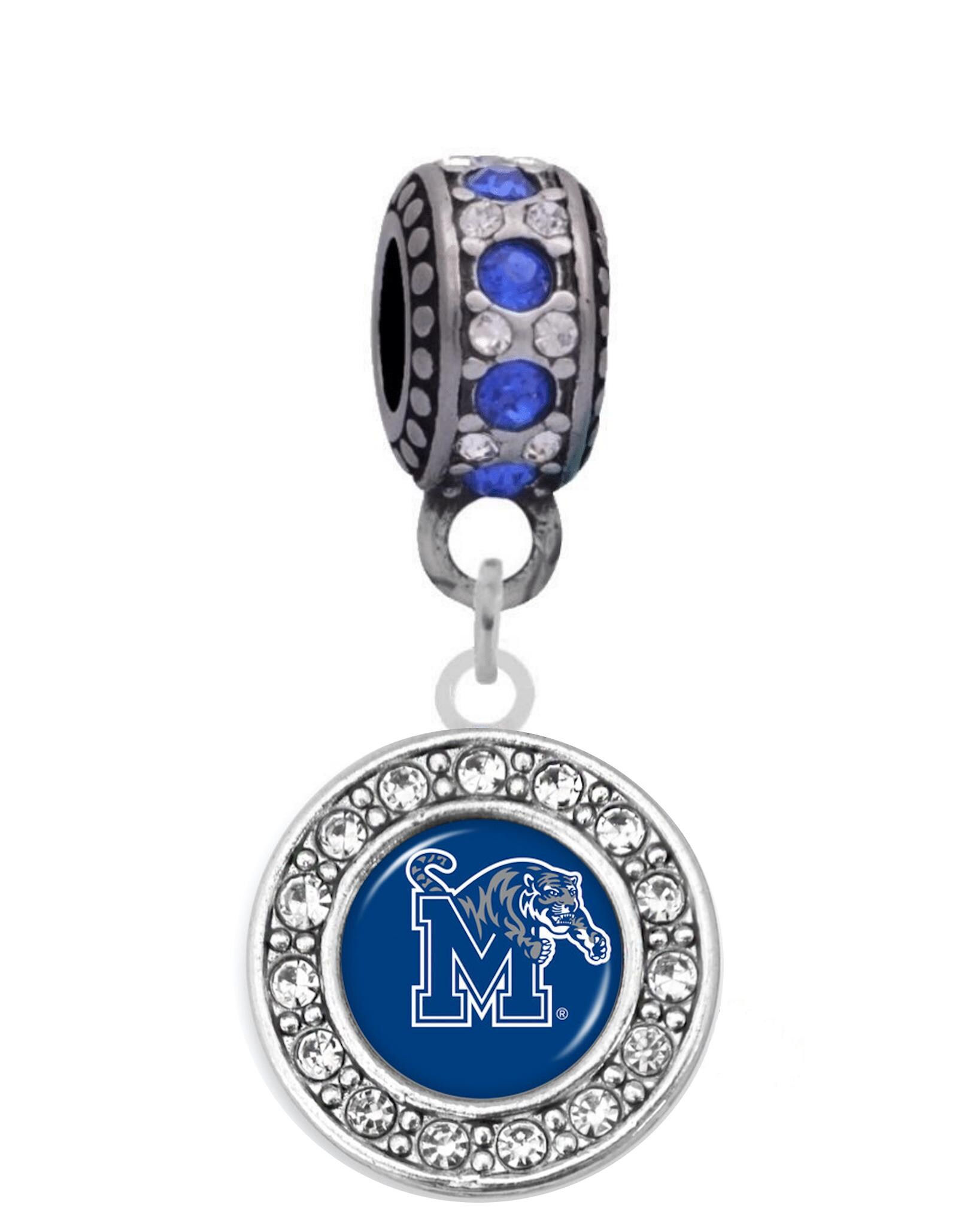 University of Memphis Charm with Crystals