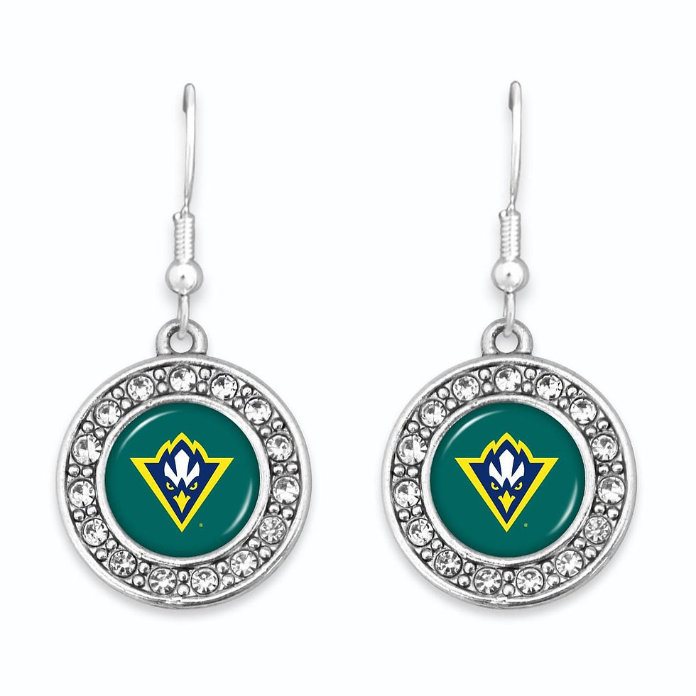 University of North Carolina Wilmington Crystal Dangle Earrings