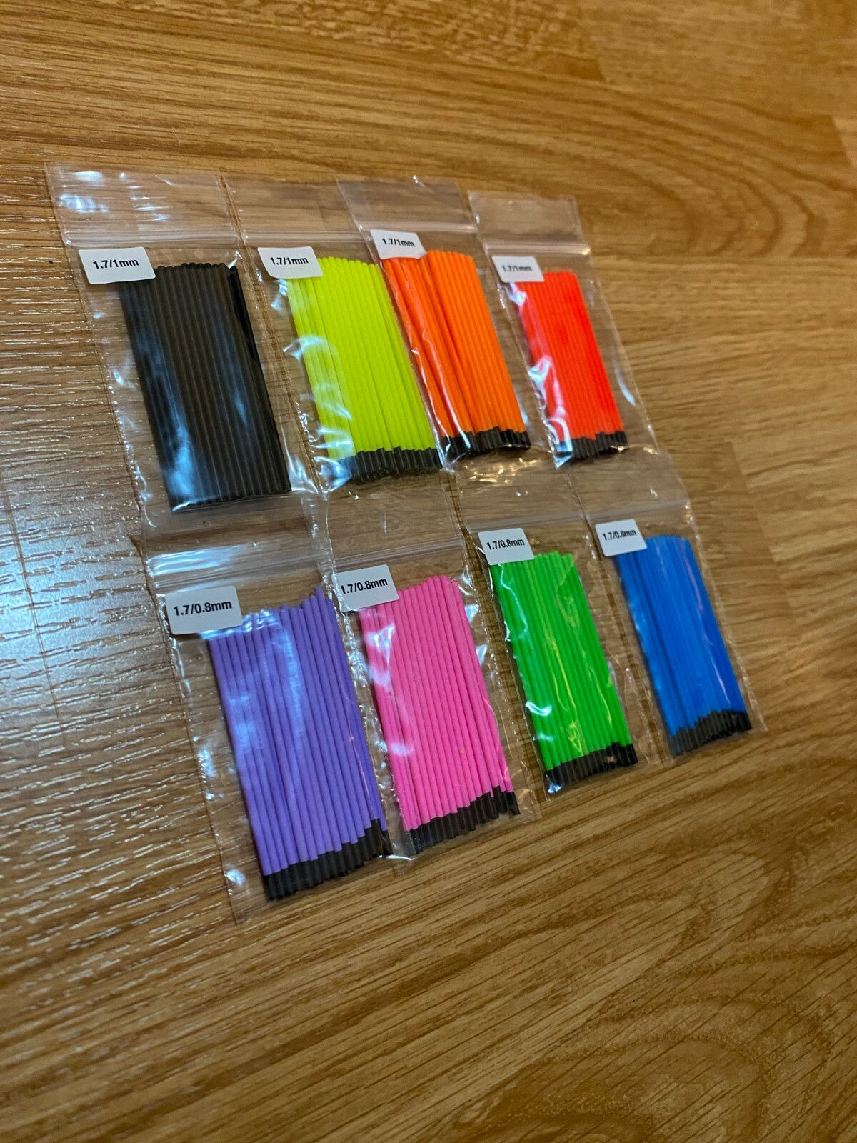 Pole float hollow 1.7mm tips various 25 pack (pole float making materials)
