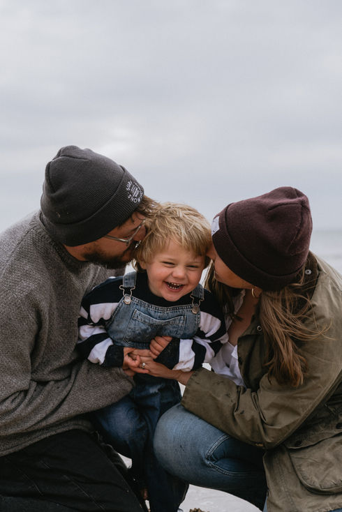 Family photographer Cornwall Wild Tide Love