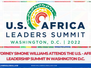 ATTORNEY SIMONE WILLIAMS ATTENDS THE U.S.- AFRICA LEADERSHIP SUMMIT IN WASHINGTON D.C.