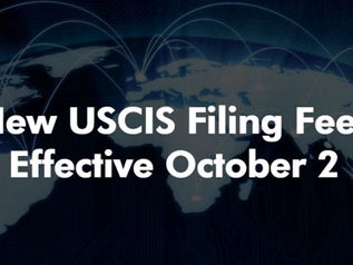 USCIS TO RAISE FILING FEES STARTING OCTOBER 2