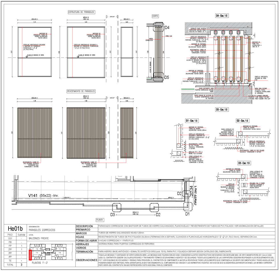 Brise soleil schedule