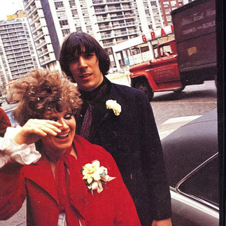 Betsey Johnson and John Cale on their wedding day in 1968 (photographed by Billy Name)