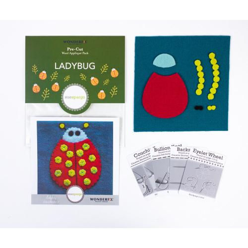 Thumbnail: Sue Spargo Pre-Cut Wool Applique Pack - Ladybug