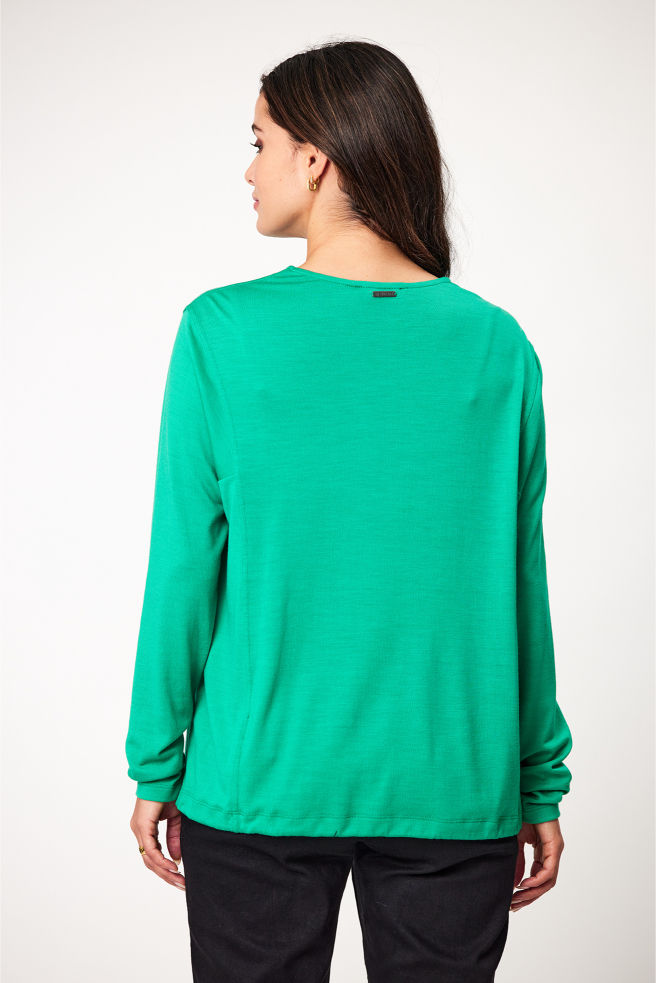 Thumbnail: Jenny Print Front Merino Top