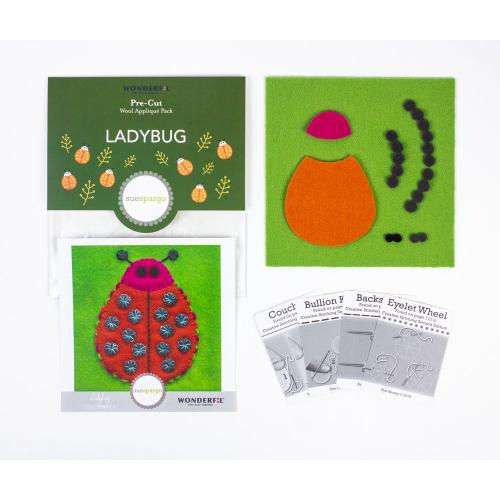 Thumbnail: Sue Spargo Pre-Cut Wool Applique Pack - Ladybug