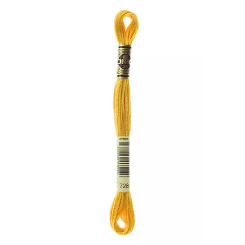 DMC Six Strand Embroidery Floss - 728 Mustard