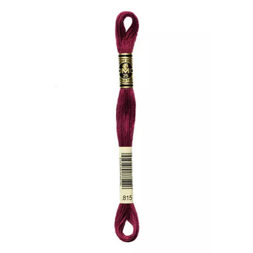 DMC Six Strand Embroidery Floss - 815 Metallic Black Cherry