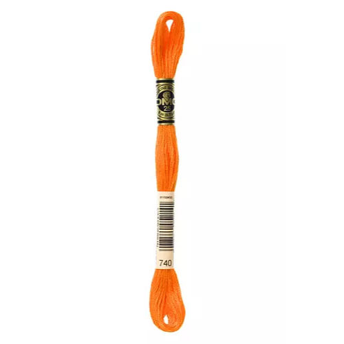 DMC Six Strand Embroidery Floss - 740 Orange Papaya